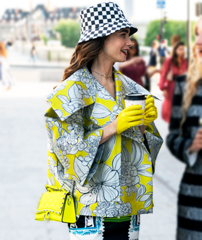 Emily in Paris S02 Lily Collins Printed Jacket 1 Emily in Paris S02 Lily Collins Printed Jacket 1