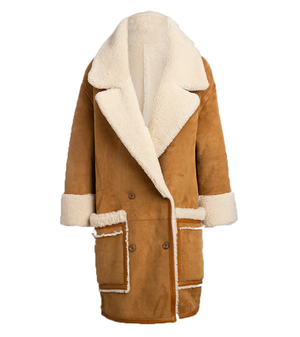 Karlie Kloss Brown Shearling Coat 2022 3