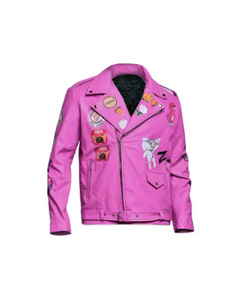Nicolas Cage The Unbearable Weight of Massive Talent Pink Leather Jacket 4