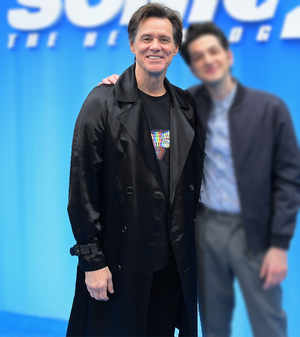 Sonic the Hedgehog 2 Event 2022 Jim Carrey Black Coat Sonic the Hedgehog 2 Event 2022 Jim Carrey Black Coat