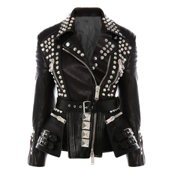 Lady Gaga Stylish Studded Leather Jacket 4 Lady Gaga Stylish Studded Leather Jacket 4