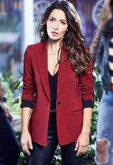 Sex Life Billie Connelly Red Wool Blazer 2