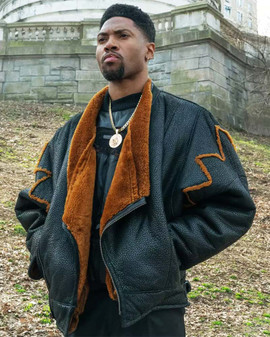 Power Book III London Brown Faux Shearling Leather Jacket