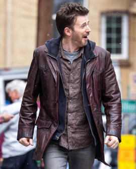 Red One Movie 2023 Chris Evans Leather Coat