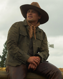 Yellowstone 1923 TV Series Darren Mann Military Green Jacket