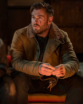 Extraction 2 2023 Chris Hemsworth Shearling Jacket