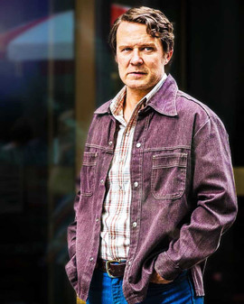 The Crowded Room 2023 Will Chase Plum Denim Jacket