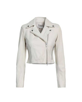 A1 FASHION GOODS Womens White Cowhide Biker Leather Jacket Fitted Belted  Popular Brando Coat Helen at  Women's Coats Shop