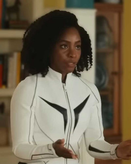 The Marvels 2023 Teyonah Parris White Leather Jacket The Marvels 2023 Teyonah Parris White Leather Jacket