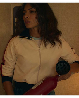 Who Is Erin Carter White Bomber Jacket