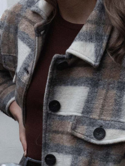 Rose Reid Surprised By Oxford 2023 Caro Drake Grey Plaid Coat Rose Reid Surprised By Oxford 2023 Caro Drake Grey Plaid Coat