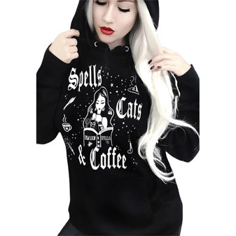 Spells Cats And Coffee Halloween Hoodie