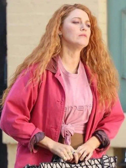 Blake Lively It Ends with Us Pink Jacket Blake Lively It Ends with Us Pink Jacket