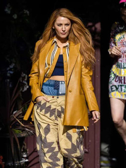 Blake Lively It Ends with Us Leather Jacket Blake Lively It Ends with Us Leather Jacket