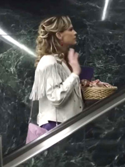 Hilary Swank Ordinary Angels White Fringed Jacket