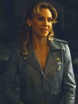 Ordinary Angels 2024 Hilary Swank Blue Jacket
