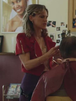 Ordinary Angels 2024 Hilary Swank Red Jacket