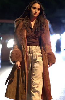 The Persian Version Leila Brown Fur Trench Coat