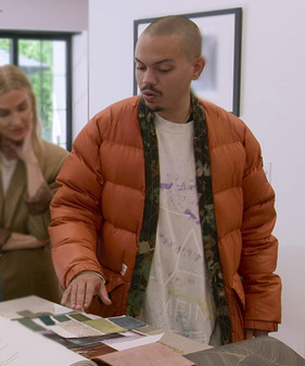 Hollywood Houselift with Jeff Lewis Evan Ross Orange Jacket