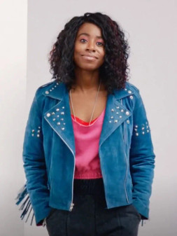 Culprits Kirby Blue Suede Jacket