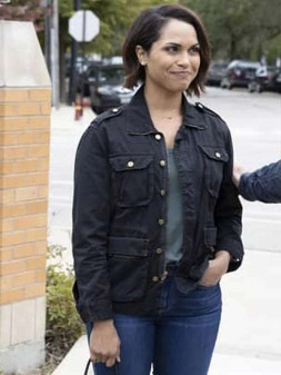 Chicago Fire Monica Raymund Black Jacket