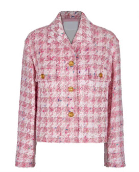 Chanel Pink Gingham Jacket