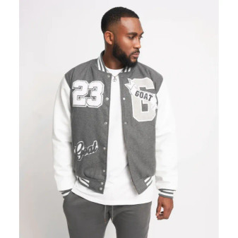 Cool Grey Varsity Jacket