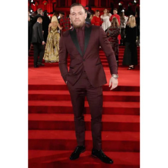 conor mcgregor burgundy suit
