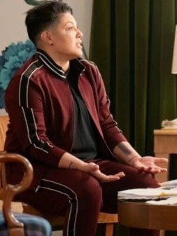 Che Diaz And Just Like That S02 Maroon Tracksuit