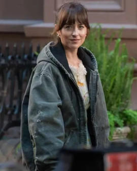 Dakota Johnson Materialists Grey Jacket