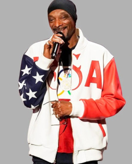 Snoop Dogg U.S. 2024 Olympic Leather Jacket