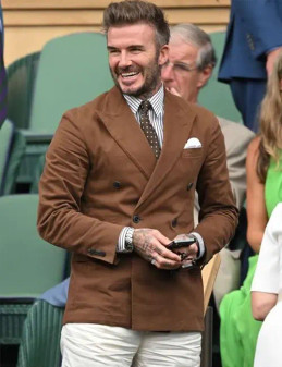 David Beckham Wimbledon Brown Blazer David Beckham Wimbledon Brown Blazer