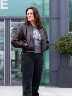 Sarah Parish Curfew 2024 Leather Jacket