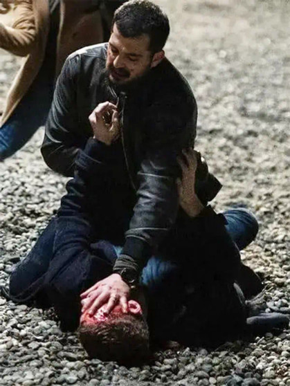 Peter Sutherland The Night Agent Leather Jacket