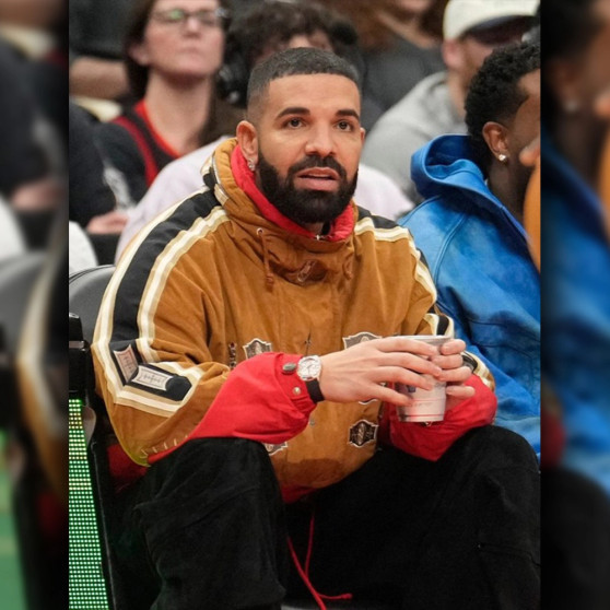 Drake Thunder vs Raptors Game Brown Jacket