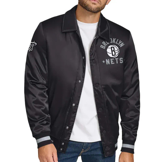 Brooklyn Nets Stitch Applique Jacket
