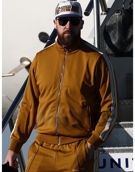 Travis Kelce Super Bowl LIX Mustard Tracksuit