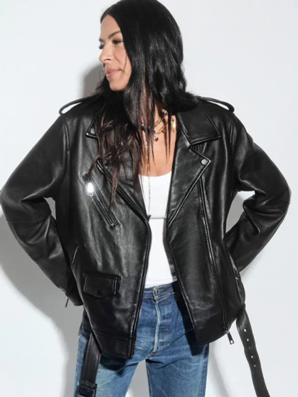 Tabitha Super Bowl LIX Leather Jacket