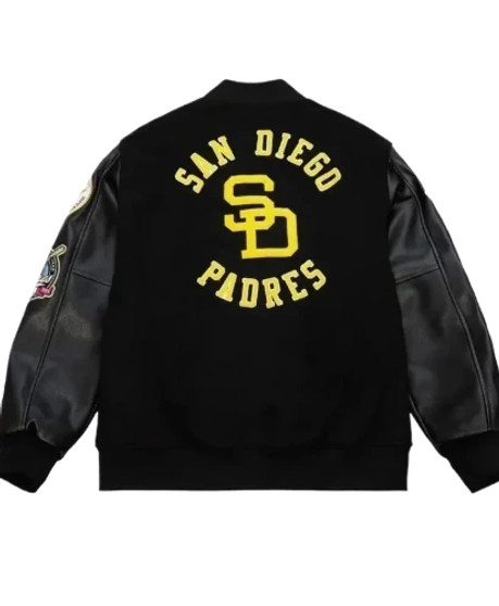 San Diego Padres Vintage SD Black Out Vintage Varsity Jacket