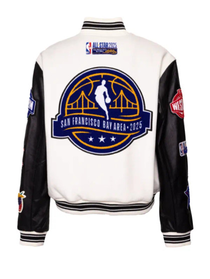 NBA All Star 2025 Golden State Warriors GSW Wool Varsity Jacket