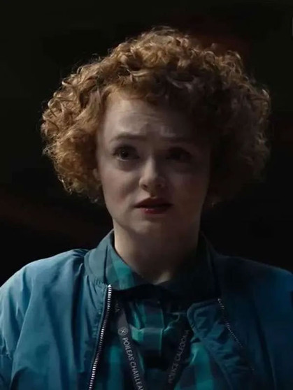 Rose Dept. Q 2025 Leah Byrne Blue Cropped Bomber Jacket