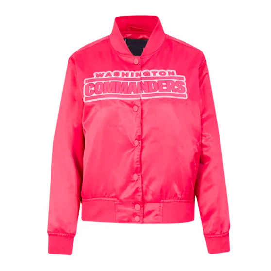 Washington Commanders Pink Satin Jacket