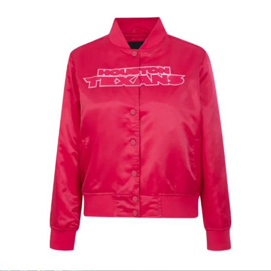 Houston Texans Classic Triple Pink Satin Jacket
