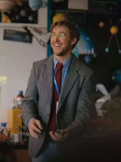 Ryan Gosling Project Hail Mary Ryland Grace Grey Wool Blazer