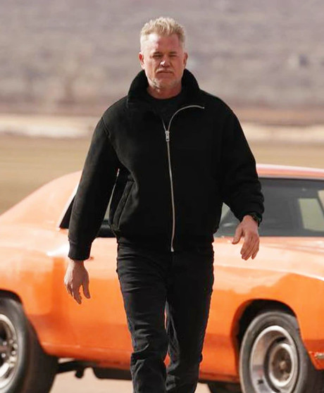 Eric Dane Americana 2025 Dillon MacIntosh Black Bomber Jacket