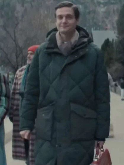 Martin Nine Perfect Strangers Lucas Englander Green Puffer Hooded Coat