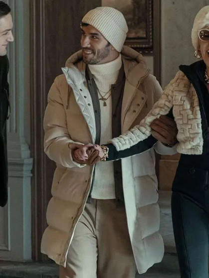 Aras Aydin Nine Perfect Strangers 2025 Matteo Puffer Hooded Coat