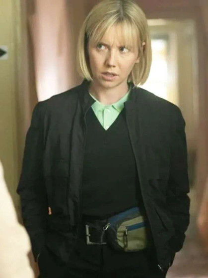 Lauren Lyle Karen Pirie 2025 DS Karen Black Bomber Jacket