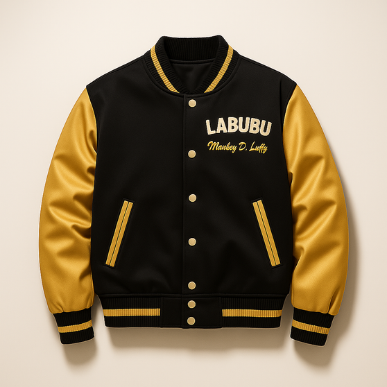Monkey D. Luffy One Piece Anime Labubu Crossover Bomber Jacket