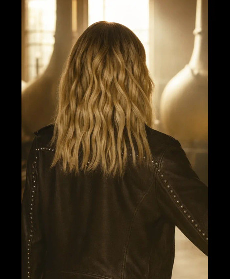 Cleo Montague Tulsa King 2025 Bella Heathcote Leather Jacket